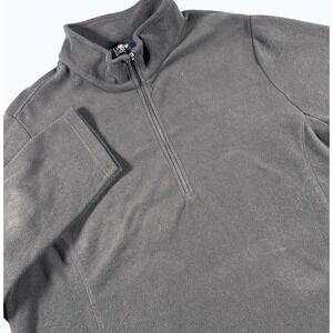 Lands' End 1/4 Zip Fleece Pullover Jacket Womens 3X (24W-26W) Black OEKO-TEX